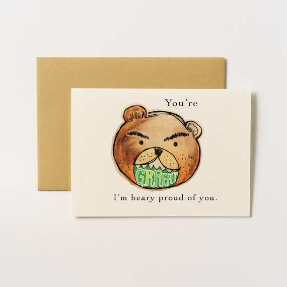 Beary Proud Bear Greeting Card