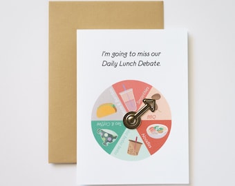 Lunch Debate Co-Worker Farewell Greeting Card