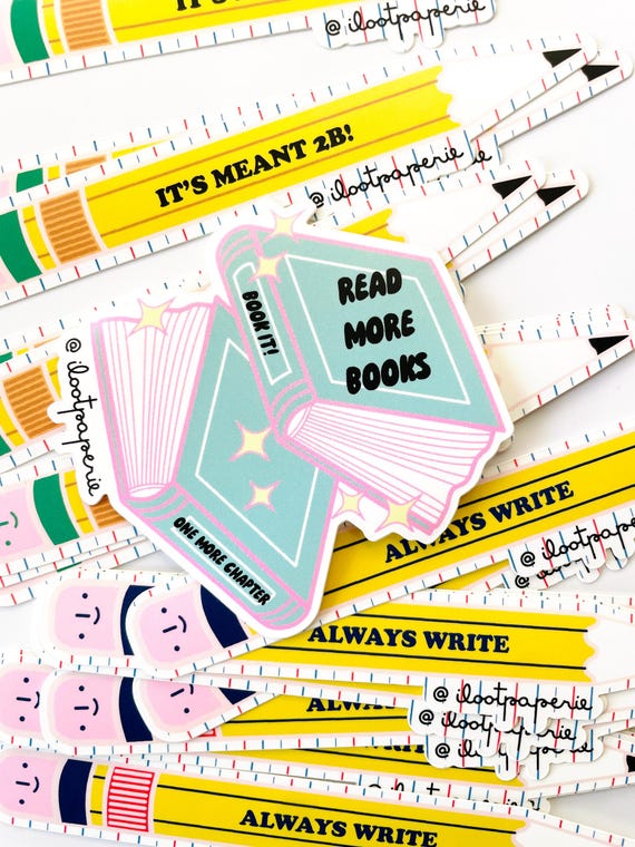 Retro Read More Books Single Sticker