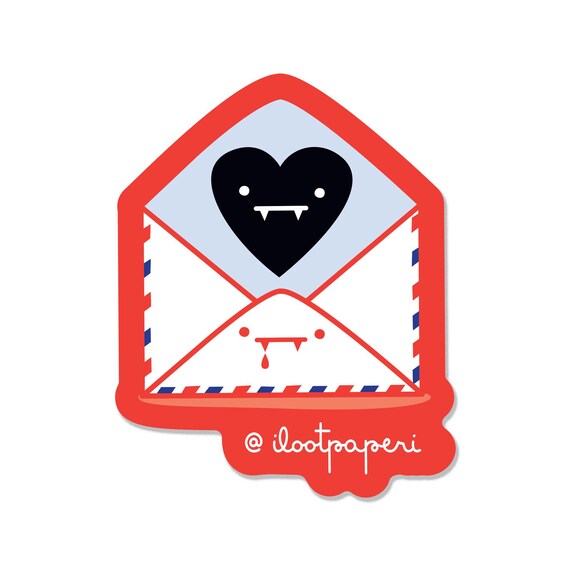 Vampire Happy Mail Vinyl Matte Sticker