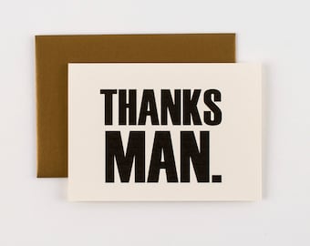 THANKS MAN Thank You Greeting Card