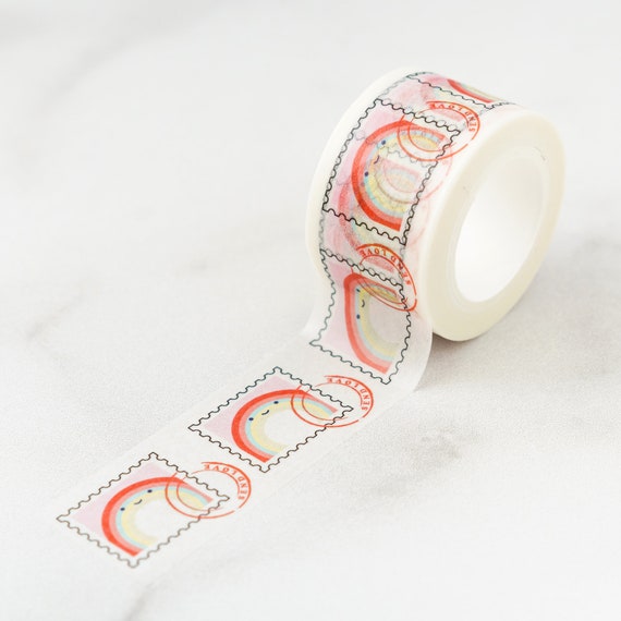 Rainbow Stamp Send Love Washi Tape