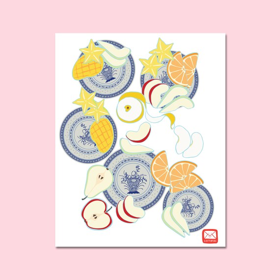 Cut Fruit Love Language Giclée Art Print 8 x 10"