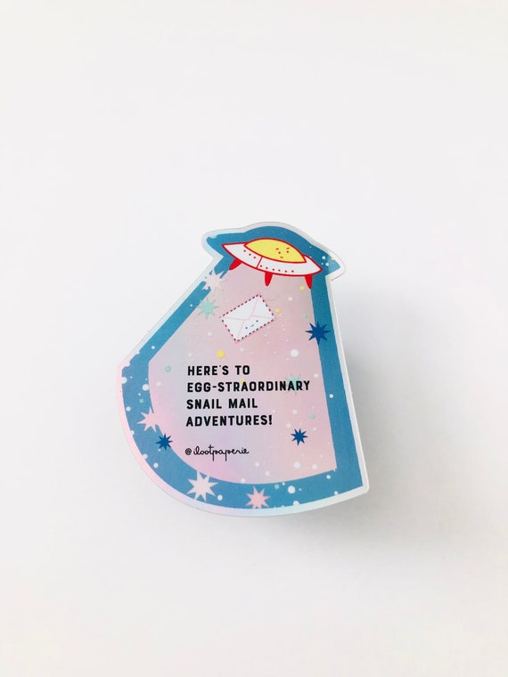 Eggstra-ordinary Snail Mail Adventures Holographic Sticker Set of 3