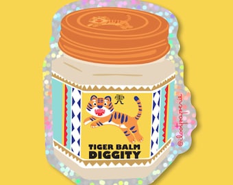 Subtle Glitter! Tiger Balm Diggity Single Sticker