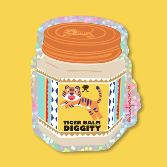 Subtle Glitter! Tiger Balm Diggity Single Sticker