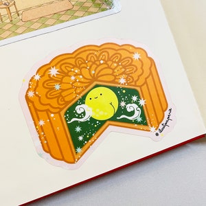 Full Moon Matcha Mooncake Mid-Autumn Festival Sticker image 1