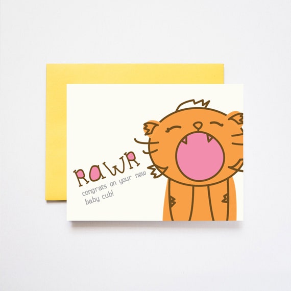 Congratulations Baby Cub Greeting Card