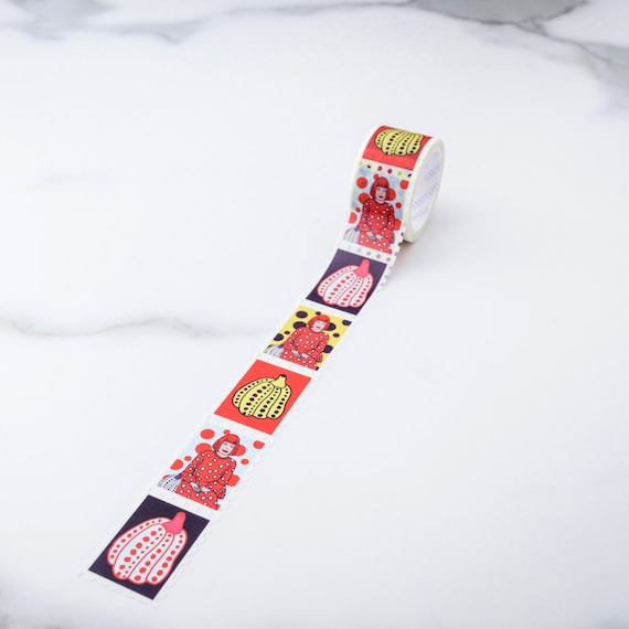 Yayoi Kusama STAMPS Washi Tape, Pattern Paper Tape, Gift Wrap, Stocking Stuffer, Kawaii Tape, Journal, Planner, Notepad, Gifts