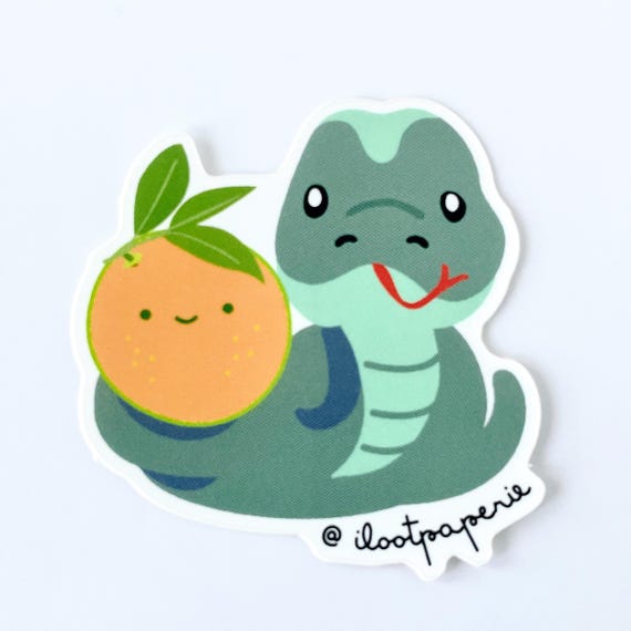 NEW** Year of the Snake with Lucky Orange Lunar New Year Single Sticker