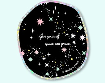 NEW** Glitter! Space and Grace Single Sticker