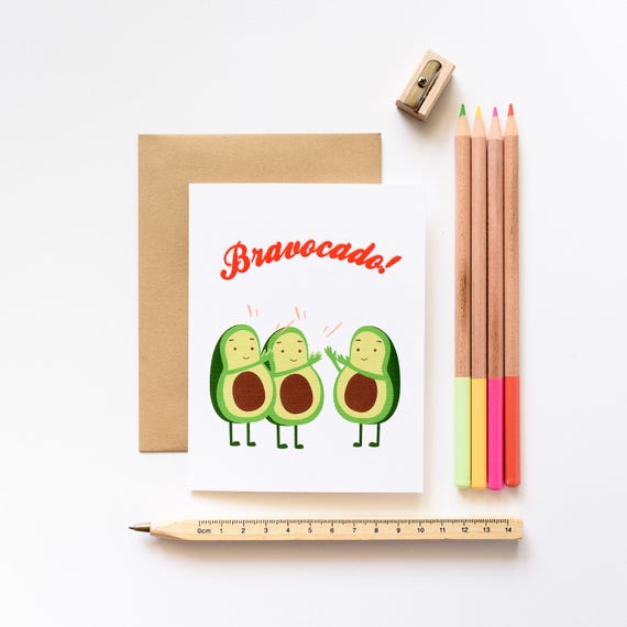 Bravocado Avocado Congratulations Greeting Card