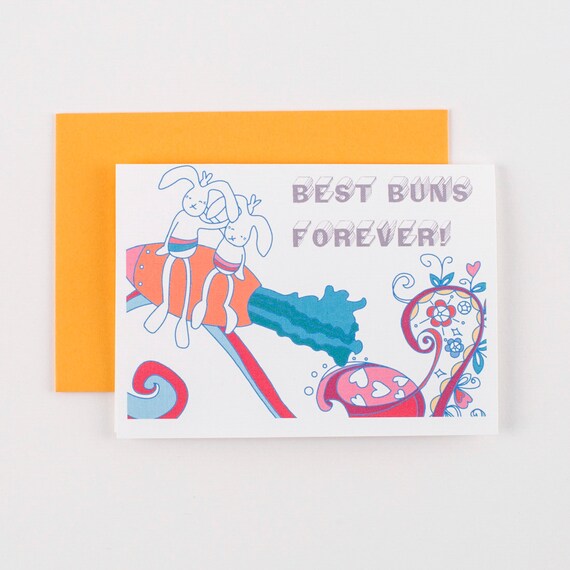 Best Buns Forever BFF Easter Friendship Greeting Card