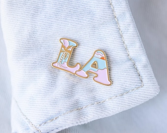 NEW ** LA Los Angeles Soft Enamel or Epoxy Finish / Lapel Pin