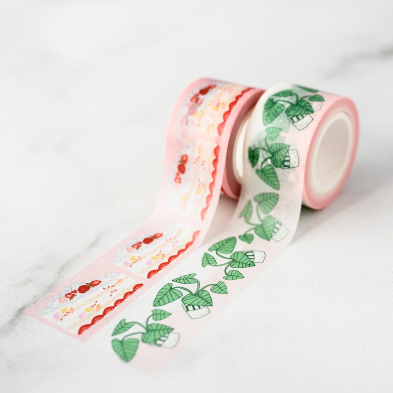 NEW Happy Plant Washi Tape, Pattern Paper Tape, Gift Wrap, Stocking Stuffer, Kawaii Tape, Journal, Planner, Holiday, Gifts image 3