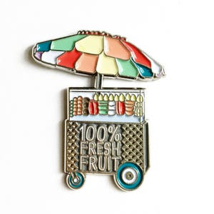 NEW ** 100% Fresh Fruit Los Angeles Fruit Cart Enamel / Lapel Pin