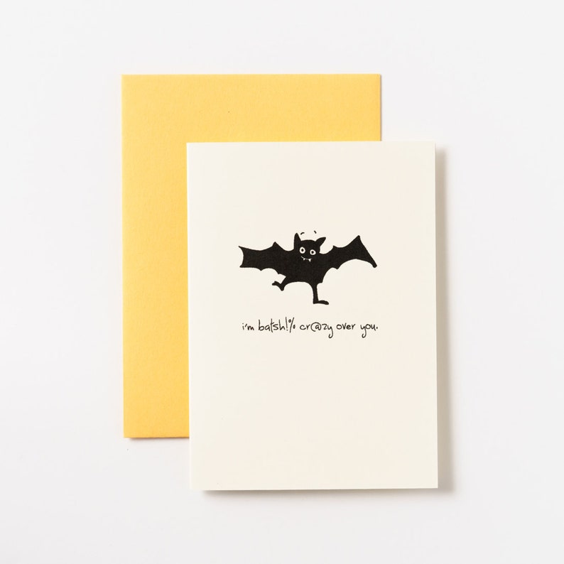 Bat Sh%t Crazy Halloween Greeting Card image 2