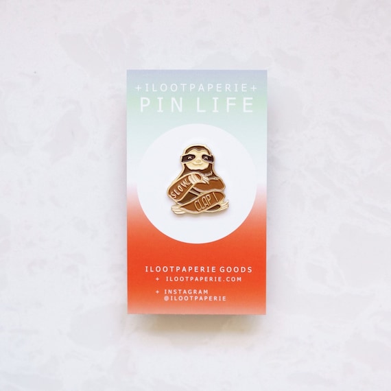 Slow Clap Sloth Enamel / Lapel Pin