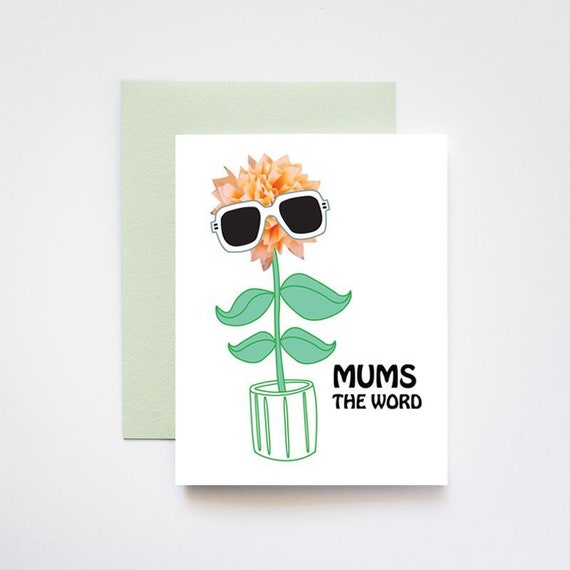 Mum's the Word Mother's Day Greeting Card