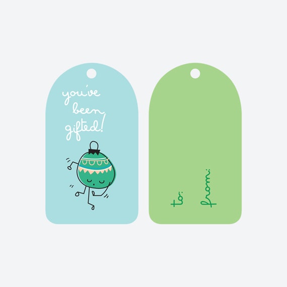 You've Been Gifted Ornament Boogie Gift Tags - Set of 8