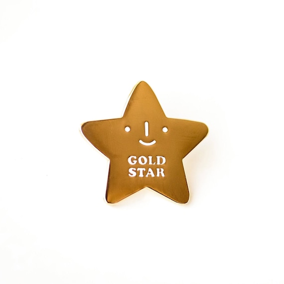 NEW **Matte and/or Shiny Gold Star Enamel / Lapel Pin