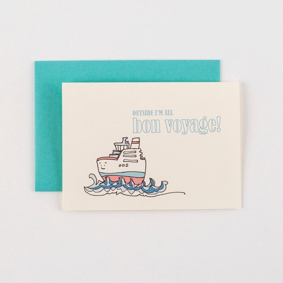 Tugboat Bon Voyage Greeting Card