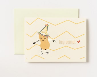 Peanut Go Nuts Birthday Greeting Card