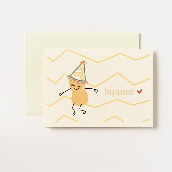 Peanut Go Nuts Birthday Greeting Card