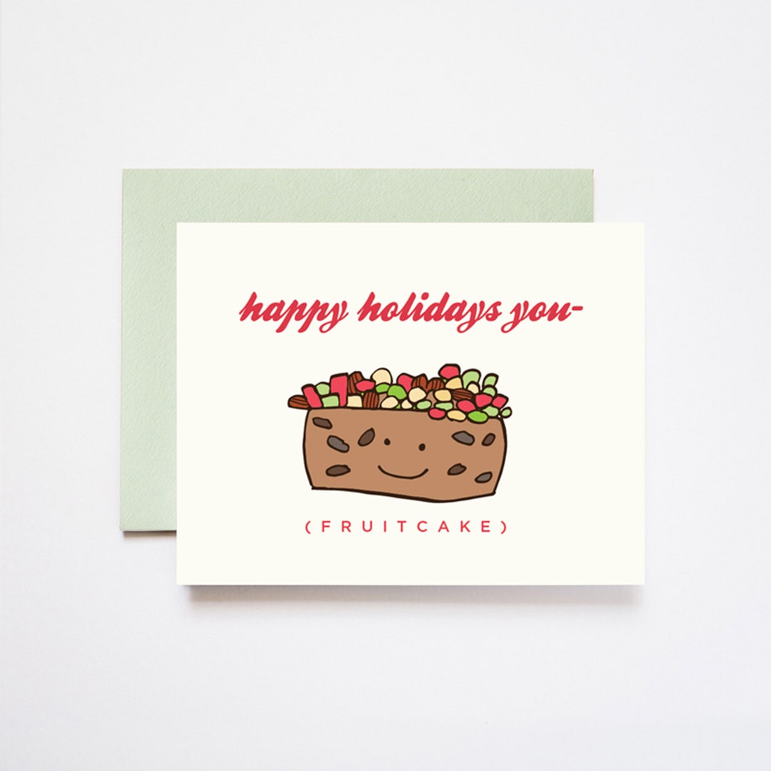 happy-holidays-fruitcake-christmas-holiday-greeting-card-etsy