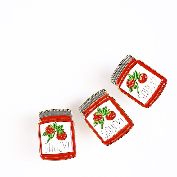 NEW** Saucy Tomato Sauce Jar Enamel / Lapel Pin