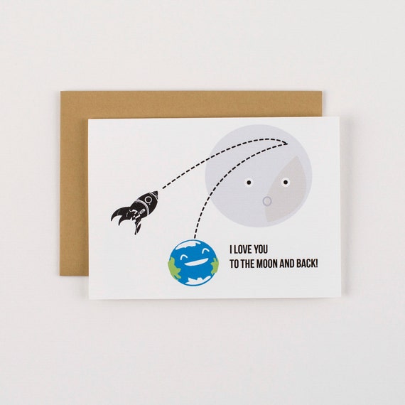 Love You To The Moon and Back Greeting Card