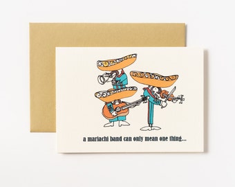 Mariachi Band Party Time Greeting Card