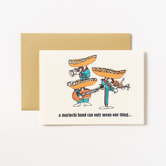 Mariachi Band Party Time Greeting Card