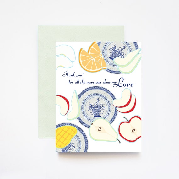 Cut Fruit Love Language Mother's Day / Father's Day Parents Greeting Card