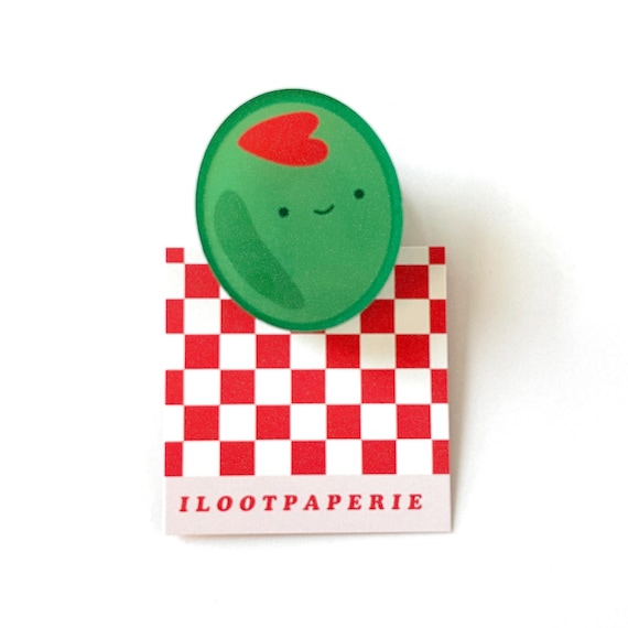 Olive Decorative Acrylic Clip