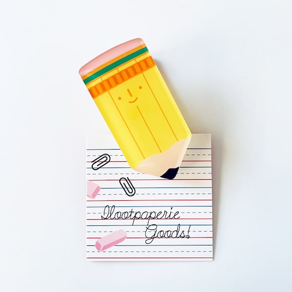 Happy Pencil! Decorative Double-Sided Acrylic Clip