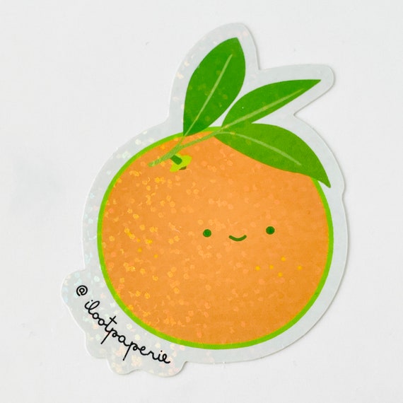 NEW** Lucky Shimmery Glitter Orange Single Sticker