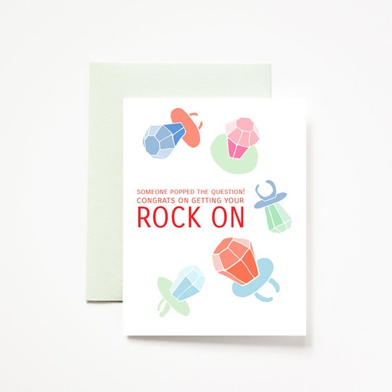 Wedding Engagement Congrats Ring Pop - Pop The Question Greeting Card