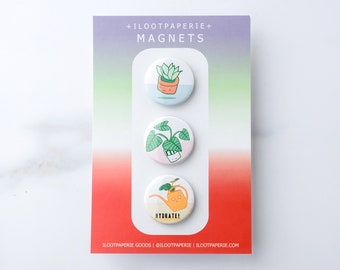 Plant Lover Set of 3 Magnets