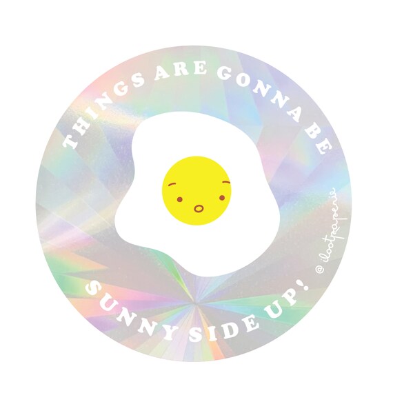 Sunny Side Up Egg Suncatcher Sticker Rainbow Maker Window Decal