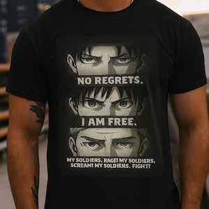 Attack on titan | levi t shirt | eren yeager tee | erwin tee | aot tee | attack on titan t shirt | attack on titan gift