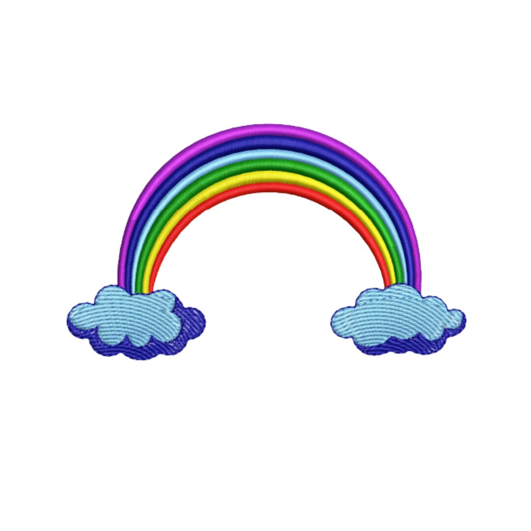 Rainbow Embroidery Design, Machine Embroidery Design | PES DST JEF ...
