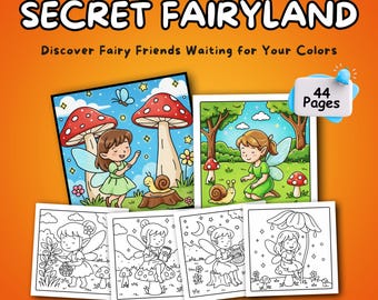 Secret Fairyland Coloring Book – 44 Fantasy Pages (Digital Download)