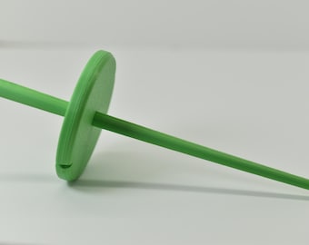 ドロップスピンドル - 上部渦巻きまたは下部渦巻き - 緑 - 3Dプリント - 輝くかせ