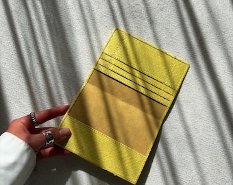 Funda para pasaporte de auténtica piel de pitón, portapasaporte de piel de serpiente amarilla, cartera de viaje hecha a mano, estuche de piel exótica, regalo para viajeros.