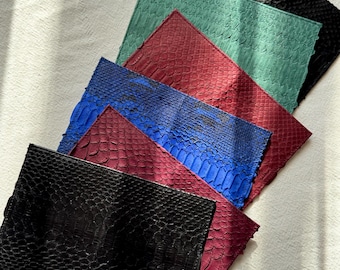 Porta-passaporte em couro de píton – capa de pele exótica, acessório de viagem de luxo, feito à mão na Indonésia