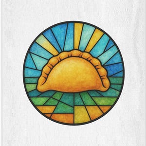 Stained Glass Pierogi Can Cooler, Pittsburgh Polish Food Koozie, Yinzer Beer Sleeve image 7