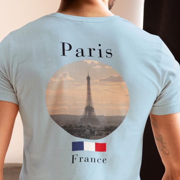Paris Shirt, Minimalist Eiffel Tower French Travel Tee