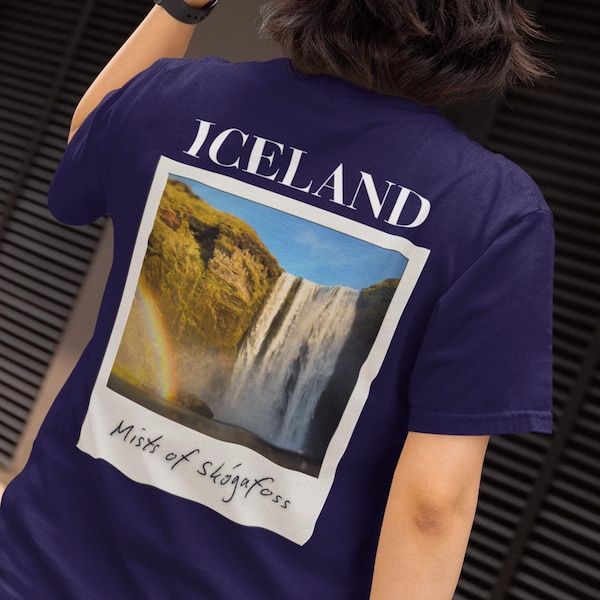 Skógafoss Iceland Waterfall T-Shirt: Travel Souvenir Graphic Tee