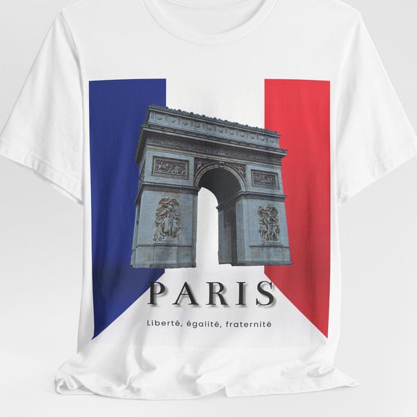 Paris Arc de Triomphe Graphic Tee: French Souvenir T-Shirt